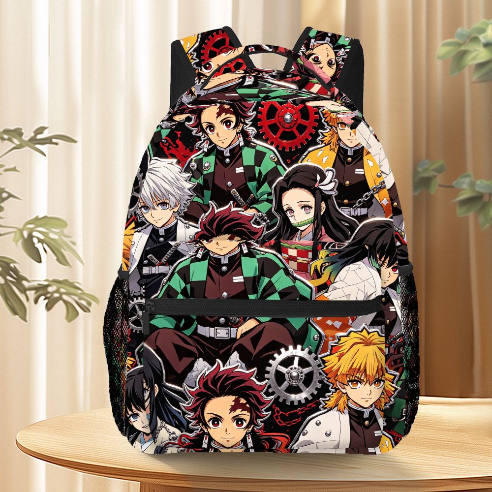 School Backpack Teen - Mochila de Anime Demon Slayer com