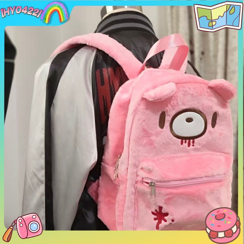 Fashion Backpack Women - Mochila Fofa Gloomy Bear Rosa de