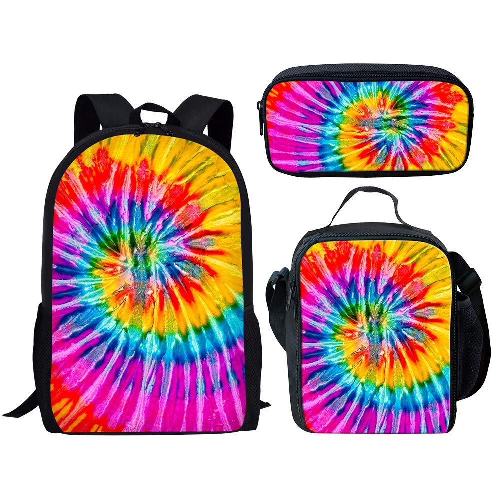 School Backpack Teen - Arco-íris orgulho listras impressão 3 conjunto