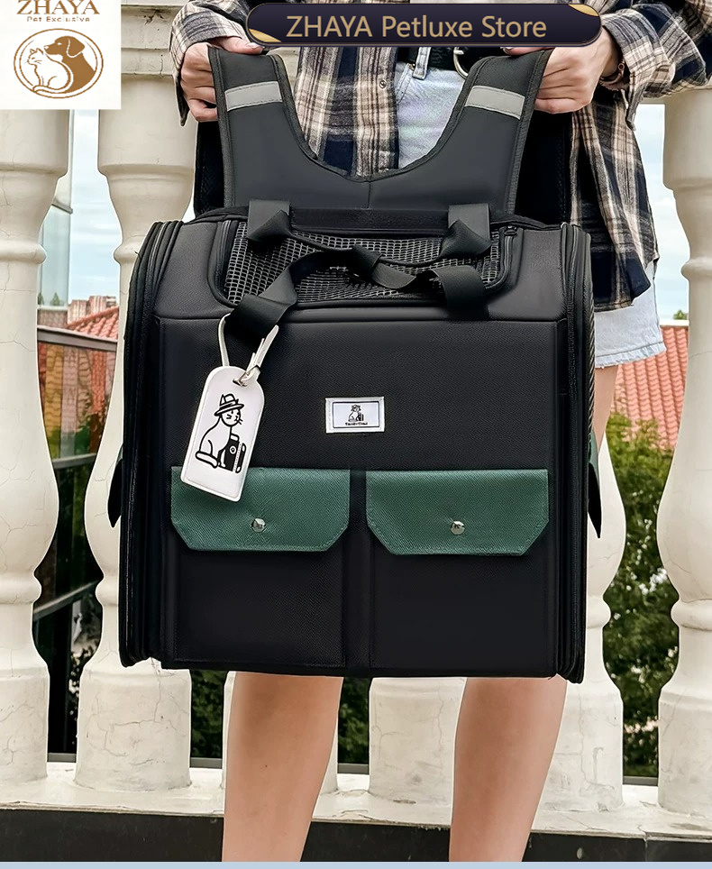 Foldable Backpack Small - Mochila Transportadora Grande para Gatos ZHAYA,