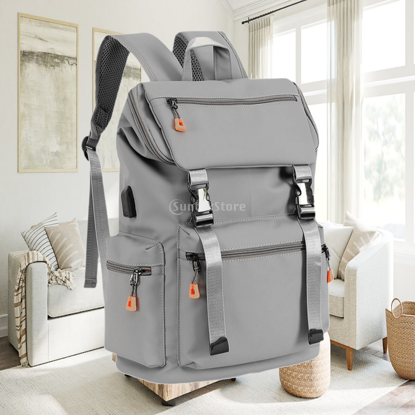 Fashion Backpack Women - Mochila casual com organizador, bolsos, alça