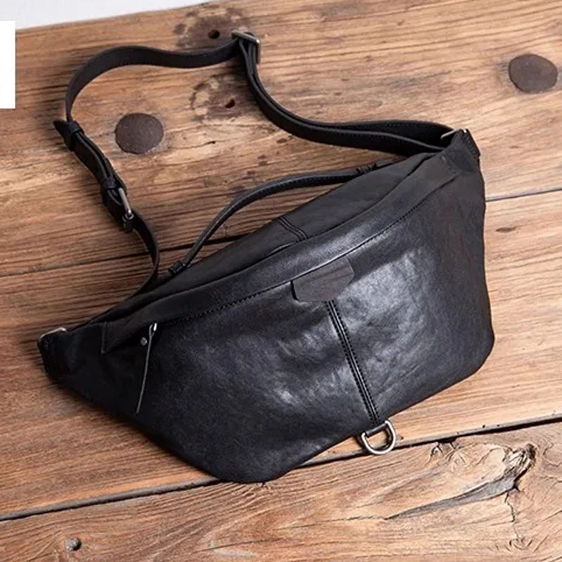 Leather Backpack Vintage - Aetoo bolsa de peito de couro