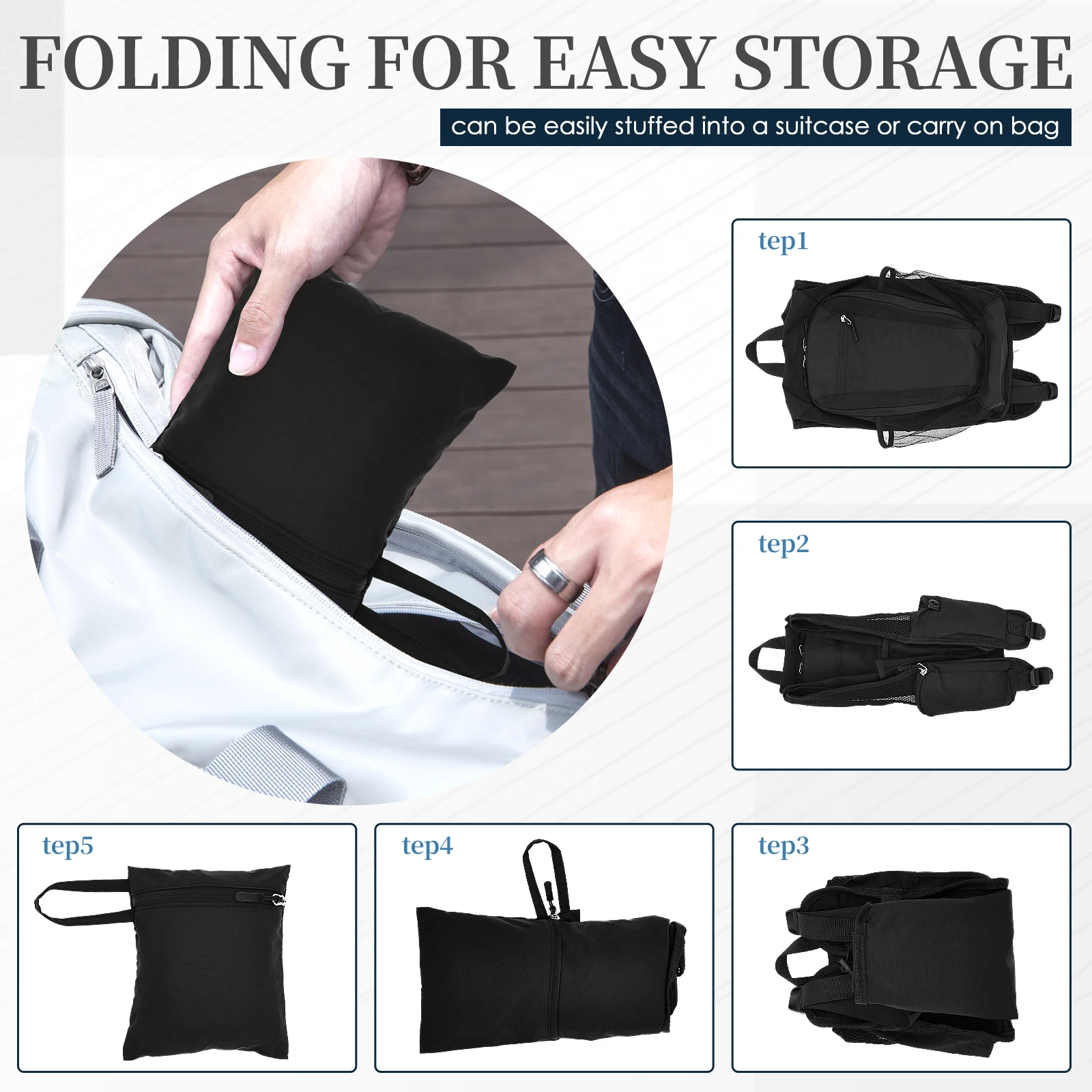 Mochila pequena para caminhada - Foldable Backpack Small avaliação e preço