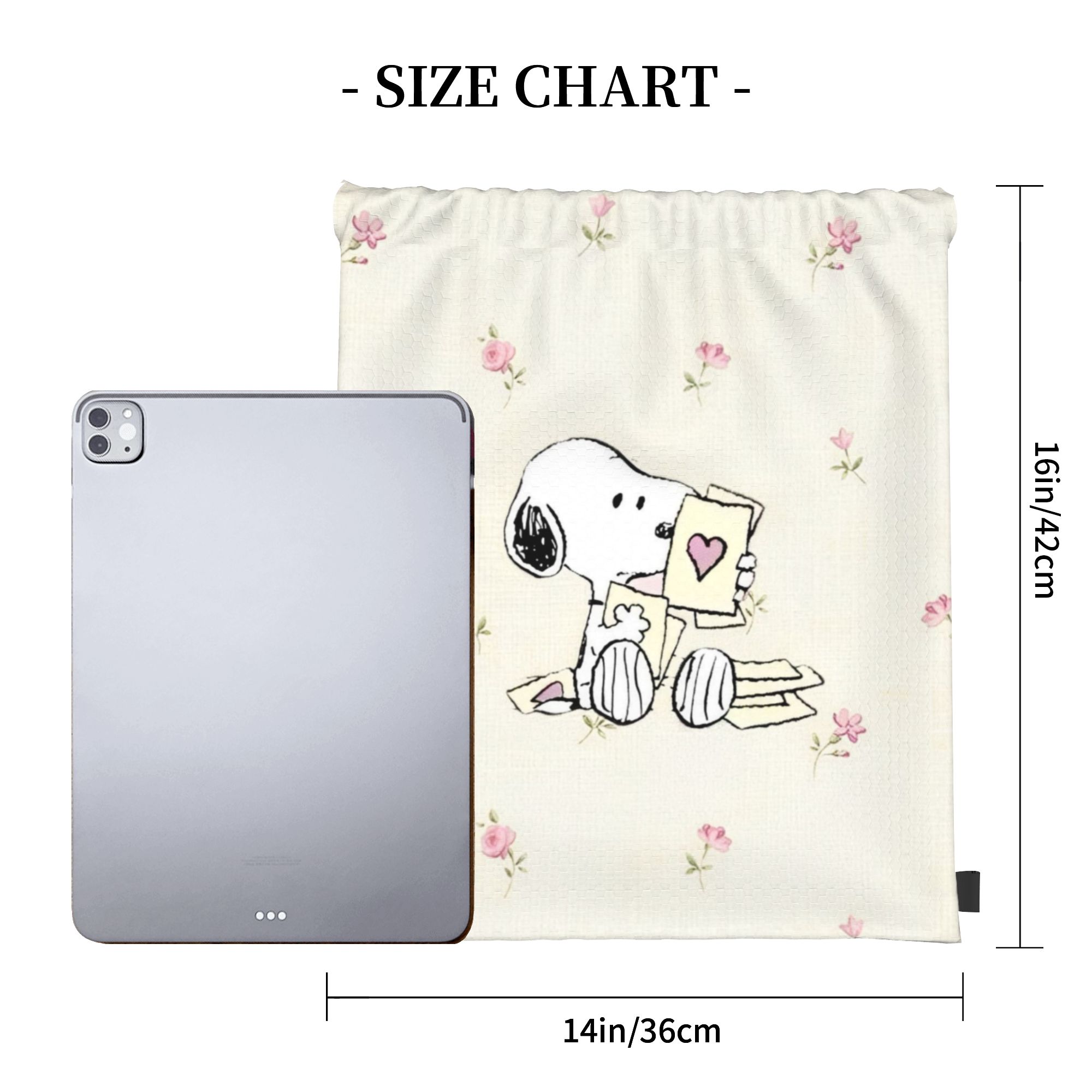 Mochila S-Snoopys Loving Gestu - Drawstring Gym Bag avaliação e preço