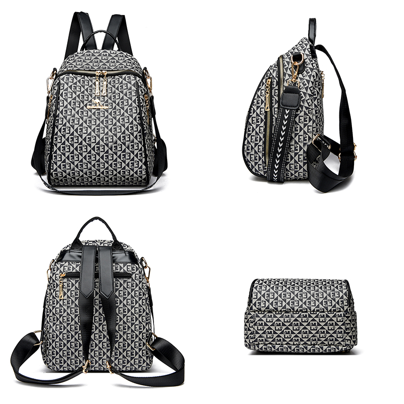 Bolsa de ombro retro impressa  - Fashion Backpack Women avaliação e preço