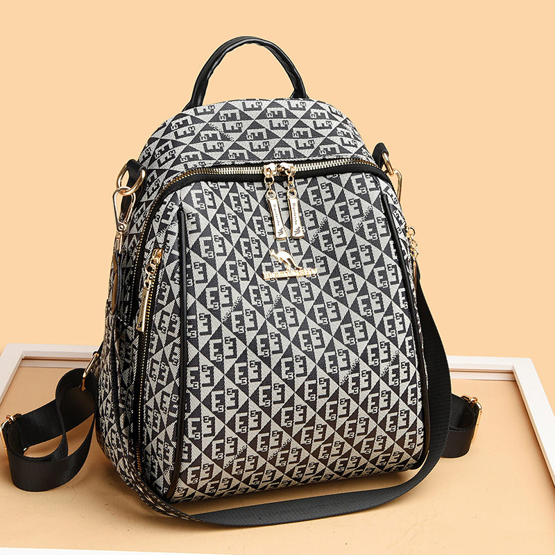 Bolsa de ombro retro impressa  - Fashion Backpack Women avaliação e preço