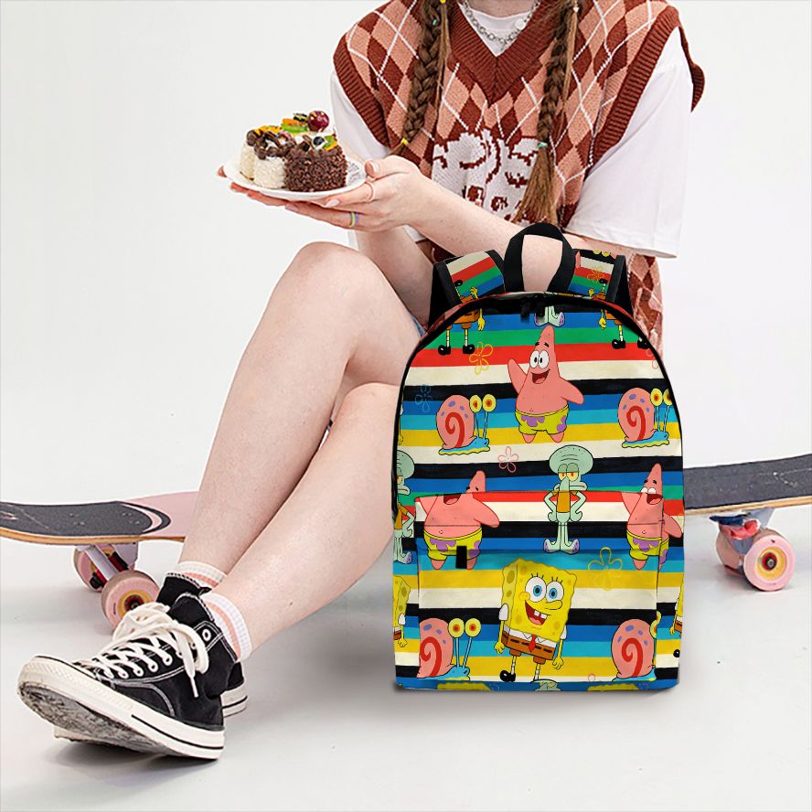 Mochila com estampa listrada d - School Backpack Teen avaliação e preço