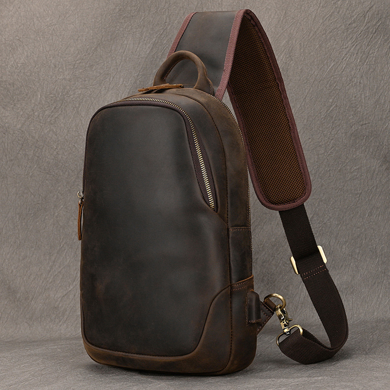 Bolsa de couro genuíno para ho - Leather Backpack Vintage avaliação e preço