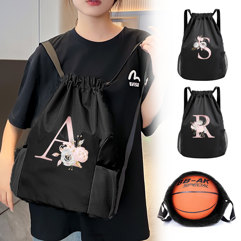 Bolsa preta com cordão, mochil - Drawstring Gym Bag avaliação e preço