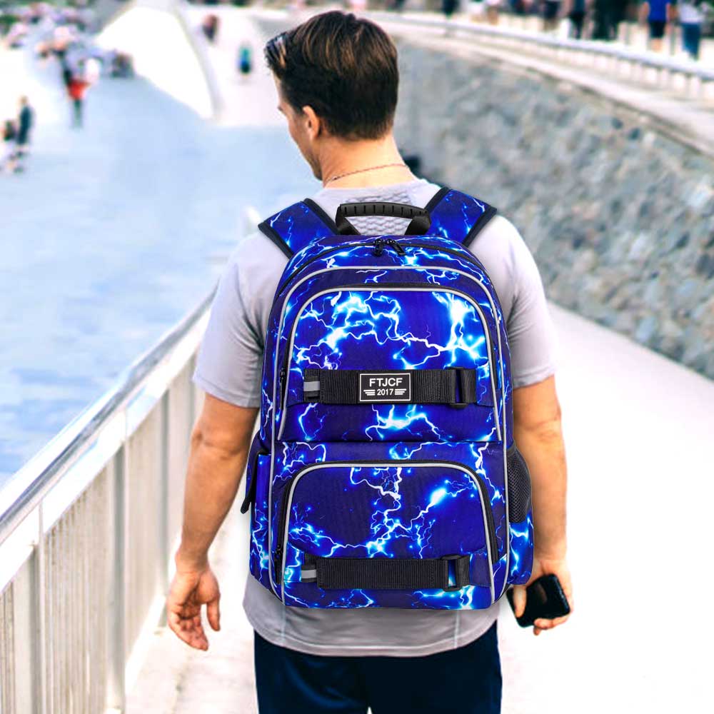 3 pçs relâmpago meninos mochil - School Backpack Teen avaliação e preço