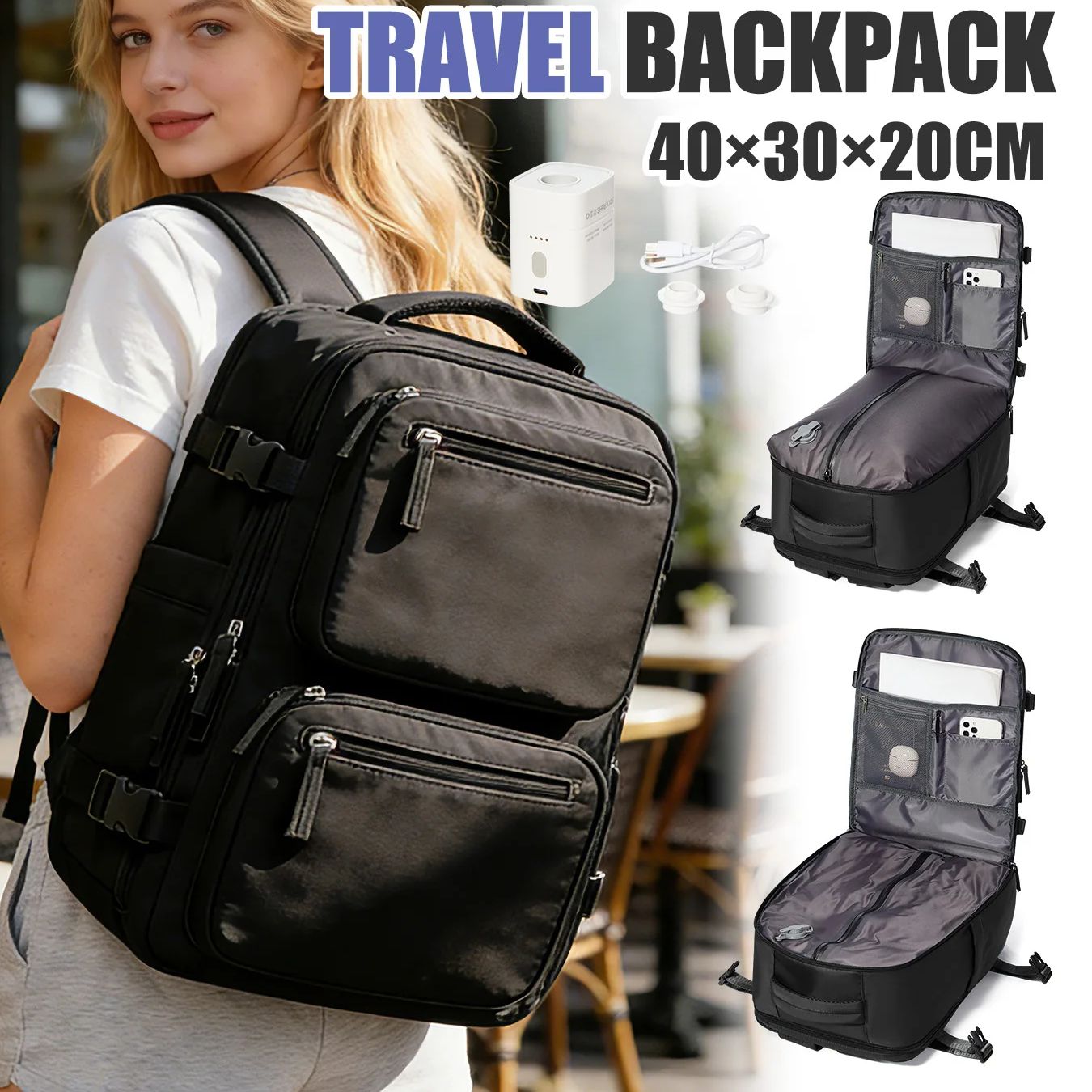Mochila Feminina com Bomba de  - Fashion Backpack Women avaliação e preço